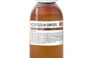 Сироп корня солодки инструкция по применению