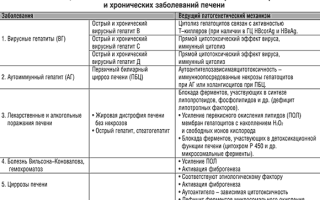 Симптомы острых и хронических заболеваний печени