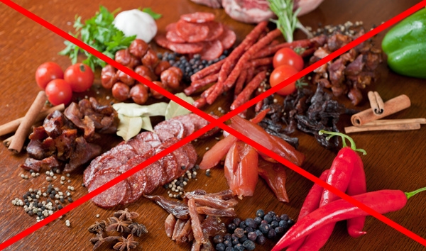 Запрещённые продукты при геморрагическом цистите