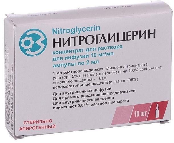 Нитроглицерин снимает приступ сердечной боли.