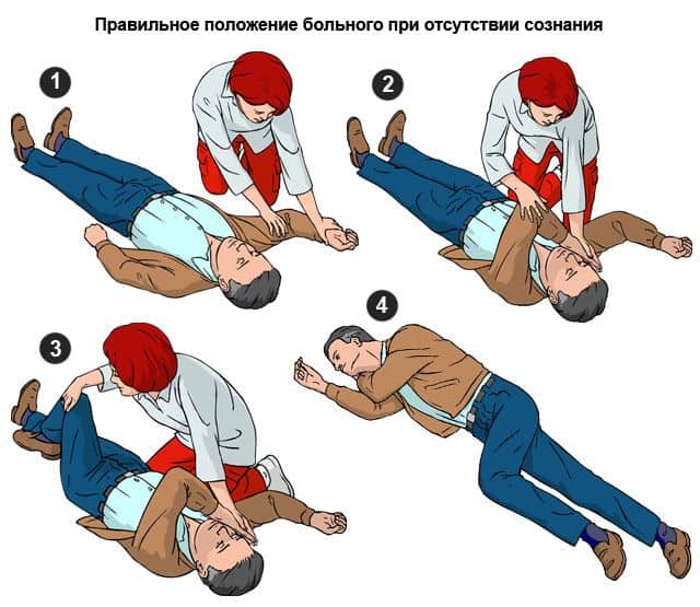 При появлении дыхания пострадавшего укладывают на бок