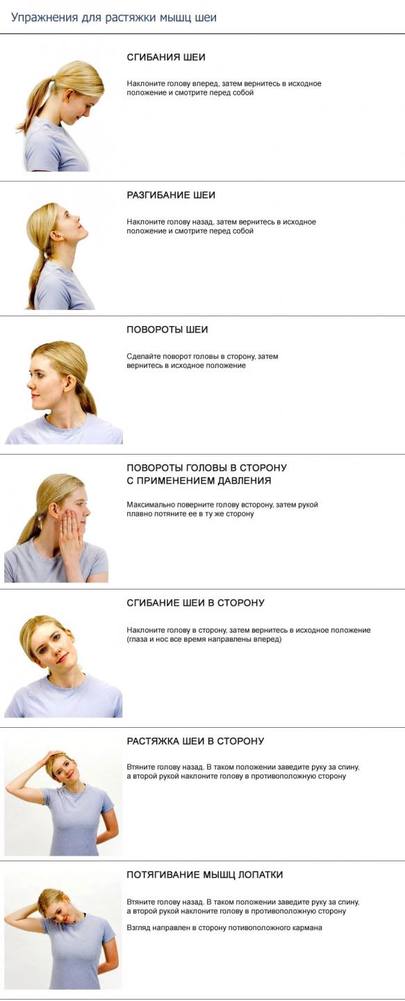 Упражнения для лечения и профилактики шейного остеохондроза